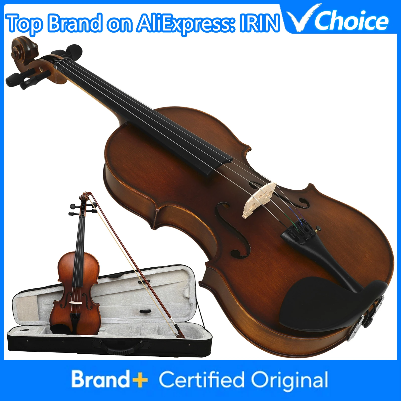 IRIN 4/4 Violin AV-526 Fiddle Acoustic Violin String Instrument Maple Body with Bow Case Accessories For Beginner Students
IRIN 4/4 Violin AV-526 Fiddle Acoustic Violin String Instrument Maple Body with Bow Case Accessories For Beginner Students
