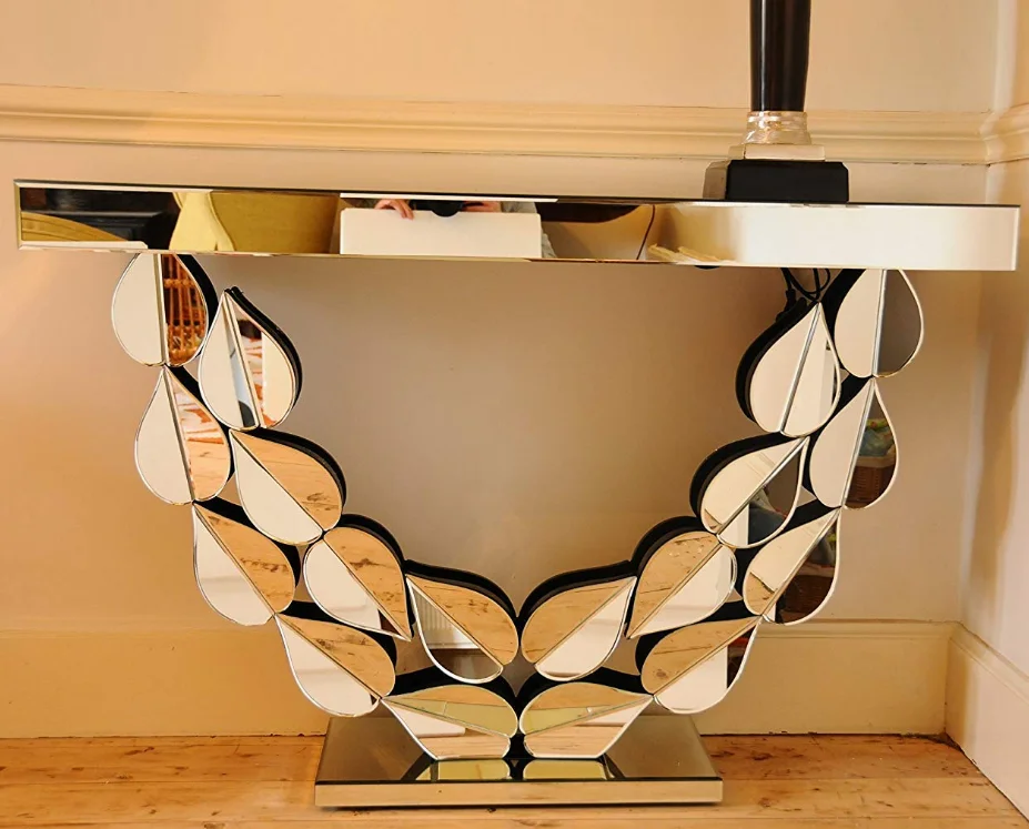 bc-Living Room Furniture Mirrored Console Table Large Leaf Hallway Table for Home Hotel·
bc-Living Room Furniture Mirrored Console Table Large Leaf Hallway Table for Home Hotel·