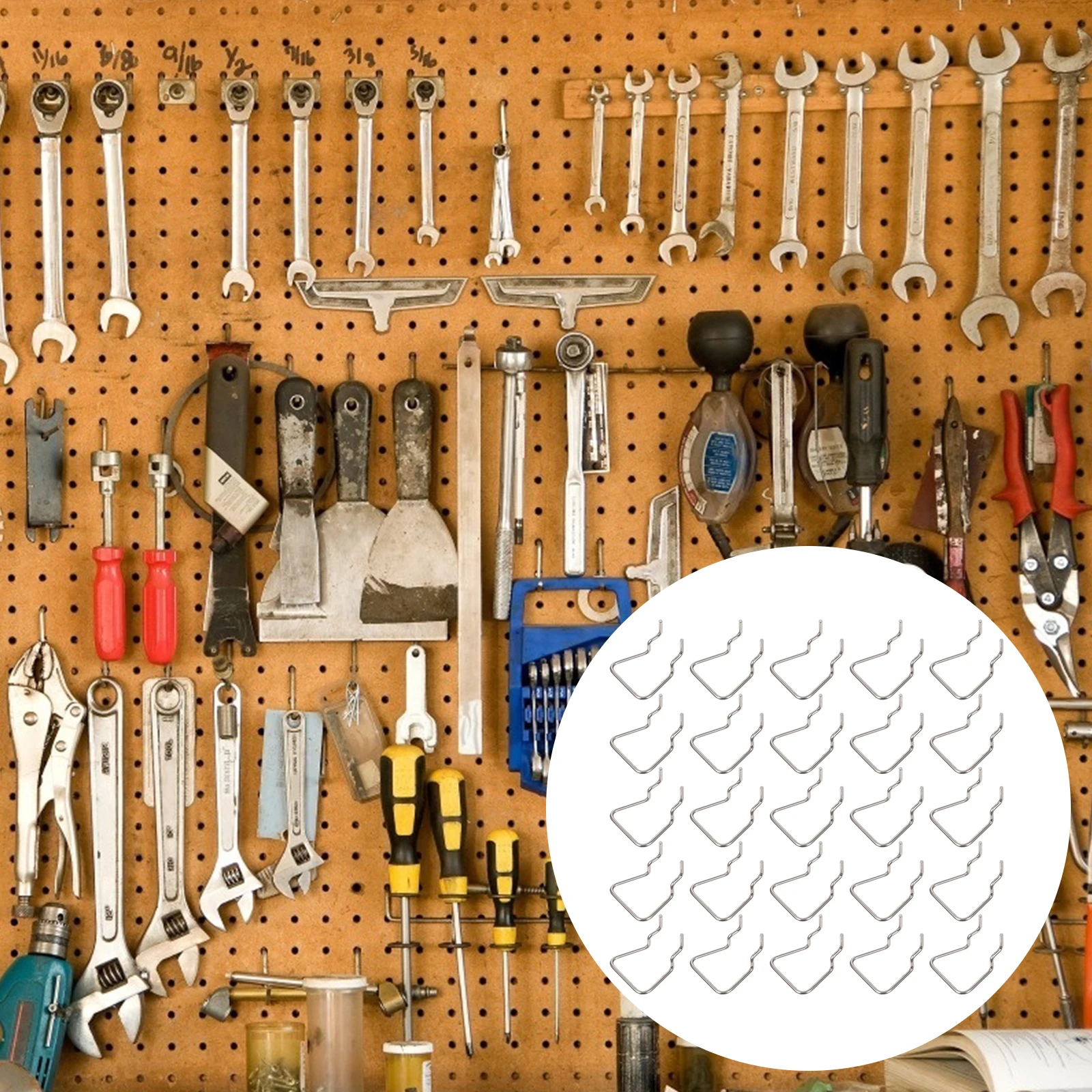 12pcs Pegboard Hooks for Tool Display Stand Stainless Steel Wall Rack Perforated Grid Shelf Hardware Organizers
12pcs Pegboard Hooks for Tool Display Stand Stainless Steel Wall Rack Perforated Grid Shelf Hardware Organizers