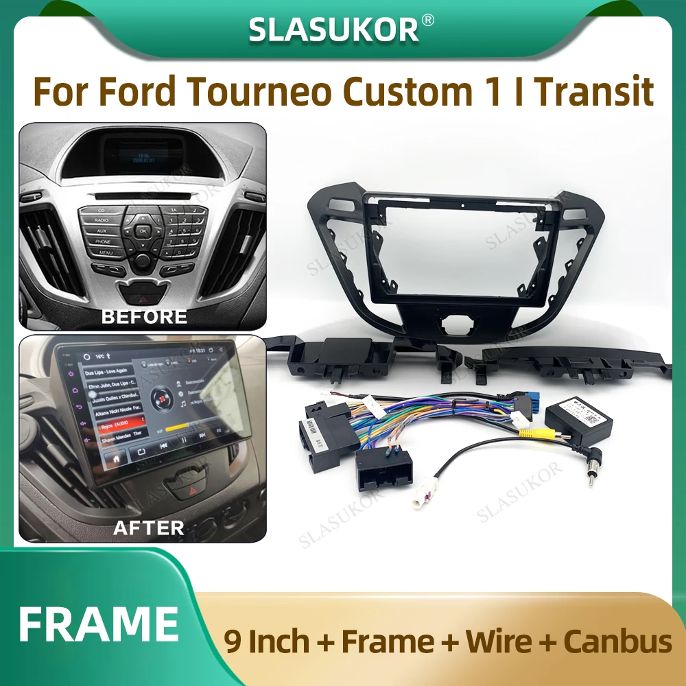 9 Inch For Ford Tourneo Custom 1 I Transit 2012-2021 Car Radio Fascia Car Radio Panel Wire Sleeve Frame Dashboard Original
9 Inch For Ford Tourneo Custom 1 I Transit 2012-2021 Car Radio Fascia Car Radio Panel Wire Sleeve Frame Dashboard Original