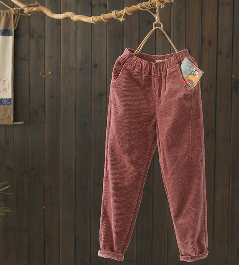 Women Corduroy Pants 2022 Winter Autumn Thick Fleece Elastic Waist Warm Solid Color Casual Pockets Female Trousers
Women Corduroy Pants 2022 Winter Autumn Thick Fleece Elastic Waist Warm Solid Color Casual Pockets Female Trousers