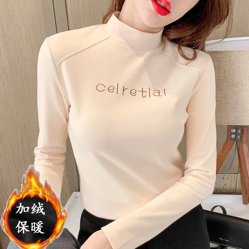 2024 New Fleece Women's Semi-Turtleneck Top Warm Long-Sleeved Bottoming Shirt Foreign Style Autumn Winter
2024 New Fleece Women's Semi-Turtleneck Top Warm Long-Sleeved Bottoming Shirt Foreign Style Autumn Winter