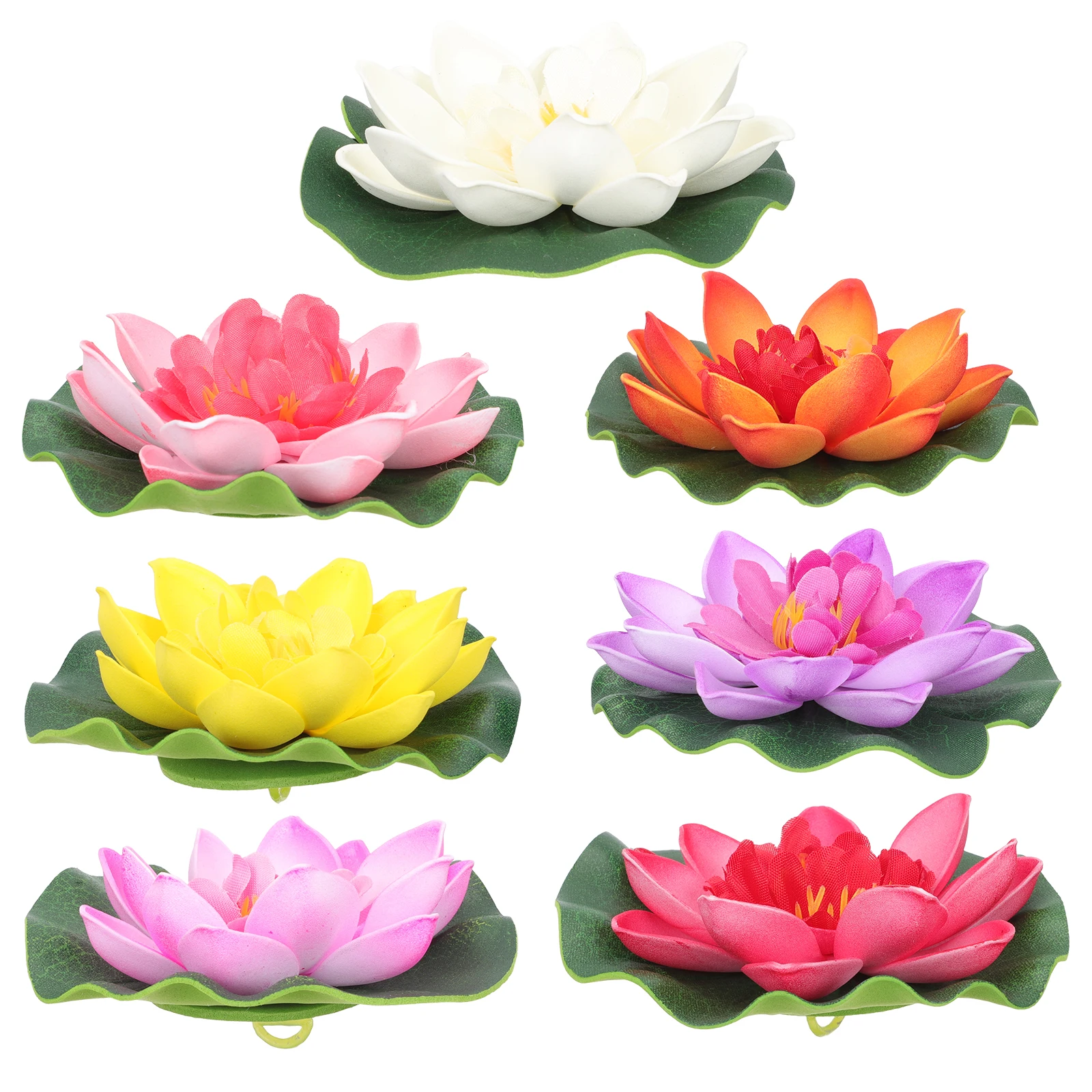 7 Pcs Artificial Lotus Flowers EVA Foam Floating Decor Pond Pool Garden Home Fake Lily PadsDecorative Props Water Features
7 Pcs Artificial Lotus Flowers EVA Foam Floating Decor Pond Pool Garden Home Fake Lily PadsDecorative Props Water Features