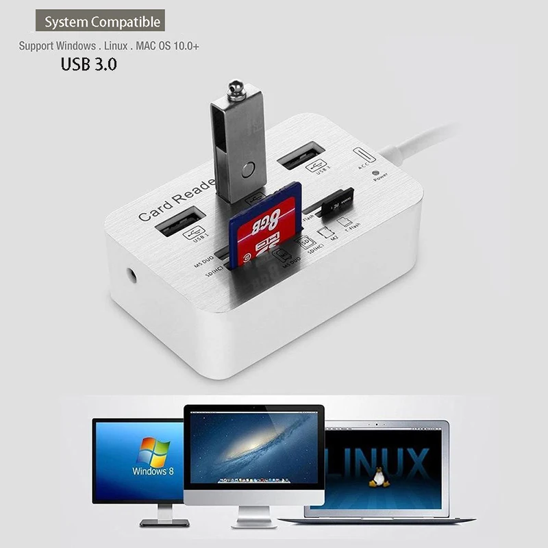 Quality USB 3.0 HUB Card Reader Combo Micro SD TF Memory Card Reader USB Disk PC Mouse Adapter Phone Tablet Charging Extend Dock
Quality USB 3.0 HUB Card Reader Combo Micro SD TF Memory Card Reader USB Disk PC Mouse Adapter Phone Tablet Charging Extend Dock