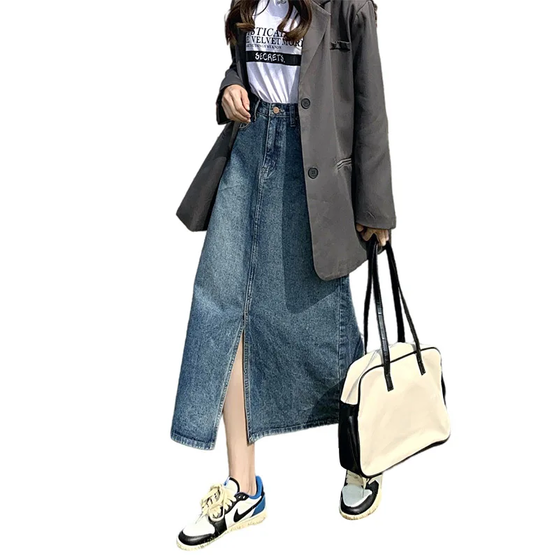 Women A-line Slit Denim Skirt Looks Slimmer and Versatile Retro Y2k Long Denim Skirt Harajuku Korean Denim Skirt Clothes Summer
Women A-line Slit Denim Skirt Looks Slimmer and Versatile Retro Y2k Long Denim Skirt Harajuku Korean Denim Skirt Clothes Summer