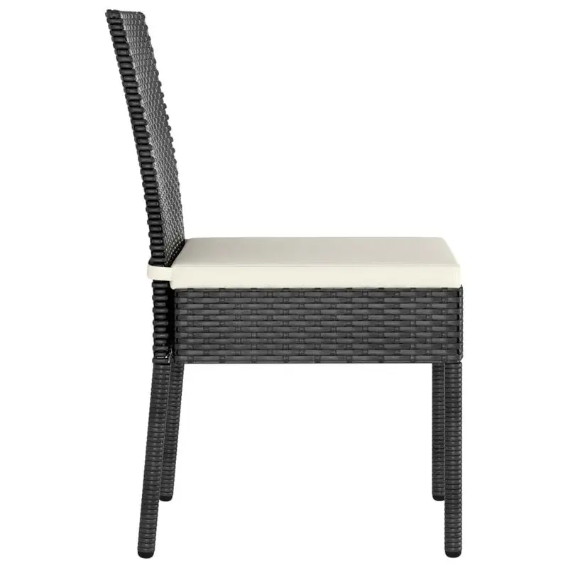 Dining Set Black, Cream Poly rattan, powder-coated steel, glass
Dining Set Black, Cream Poly rattan, powder-coated steel, glass