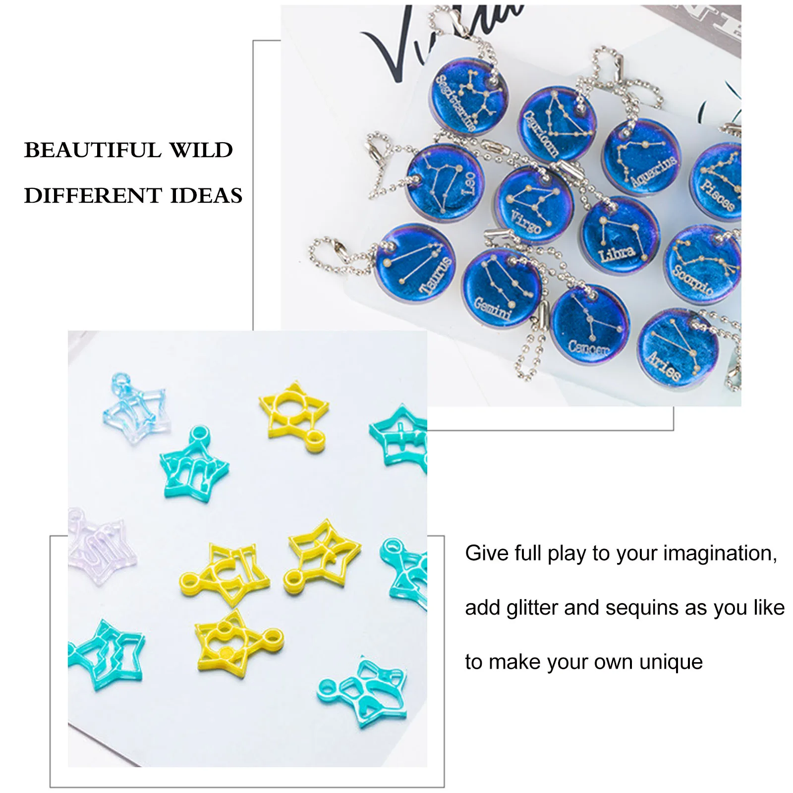 Zodiac Necklace Molds DIY Creative Creative Pendant Mold Pendant Crafts Easy Release Jewelry Accessories Parts
Zodiac Necklace Molds DIY Creative Creative Pendant Mold Pendant Crafts Easy Release Jewelry Accessories Parts