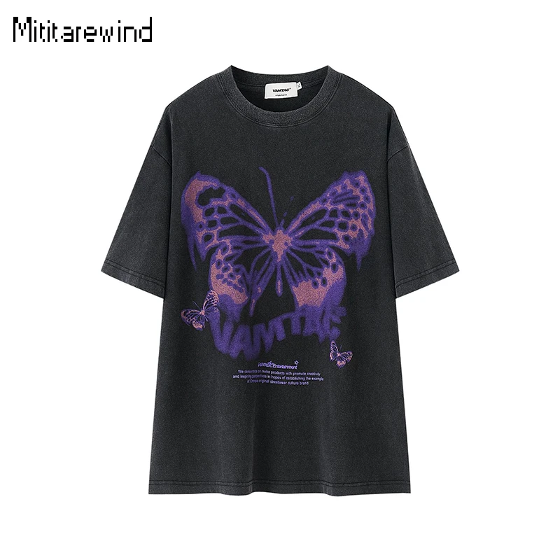 Summer New Tshirts Men and Women American High Street Personalized Short Sleeve Tees Distressed Butterfly Printed T-shirt Unisex
Summer New Tshirts Men and Women American High Street Personalized Short Sleeve Tees Distressed Butterfly Printed T-shirt Unisex