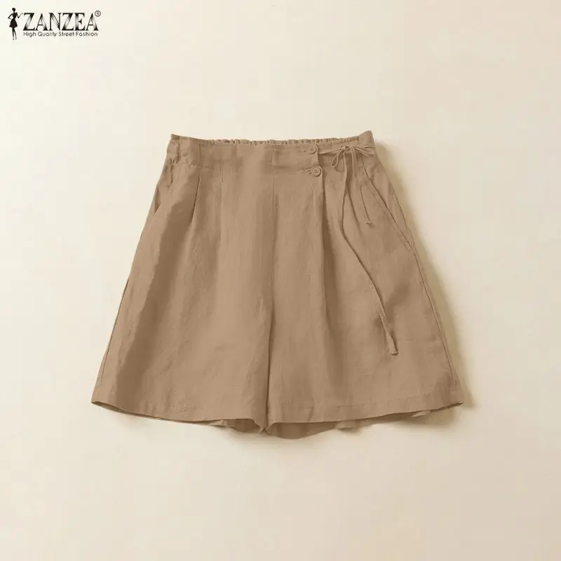Летние брюки ZANZEA 2026: женские повседневные шорты с эластичным поясом, винтажные однотонные хлопковые брюки, женские праздничные шорты на шнуровке, оверсайз
Летние брюки ZANZEA 2026: женские повседневные шорты с эластичным поясом, винтажные однотонные хлопковые брюки, женские праздничные шорты на шнуровке, оверсайз