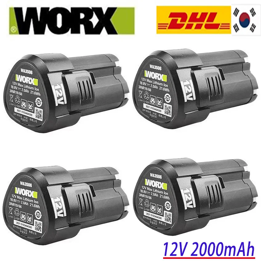 100% Original 2.0/4.0Ah for WORX Kress 12V WA3506 WU127 WU128 WU130 WU131X WU132 WU280 WX128 WX540 Power Tool Battery
100% Original 2.0/4.0Ah for WORX Kress 12V WA3506 WU127 WU128 WU130 WU131X WU132 WU280 WX128 WX540 Power Tool Battery