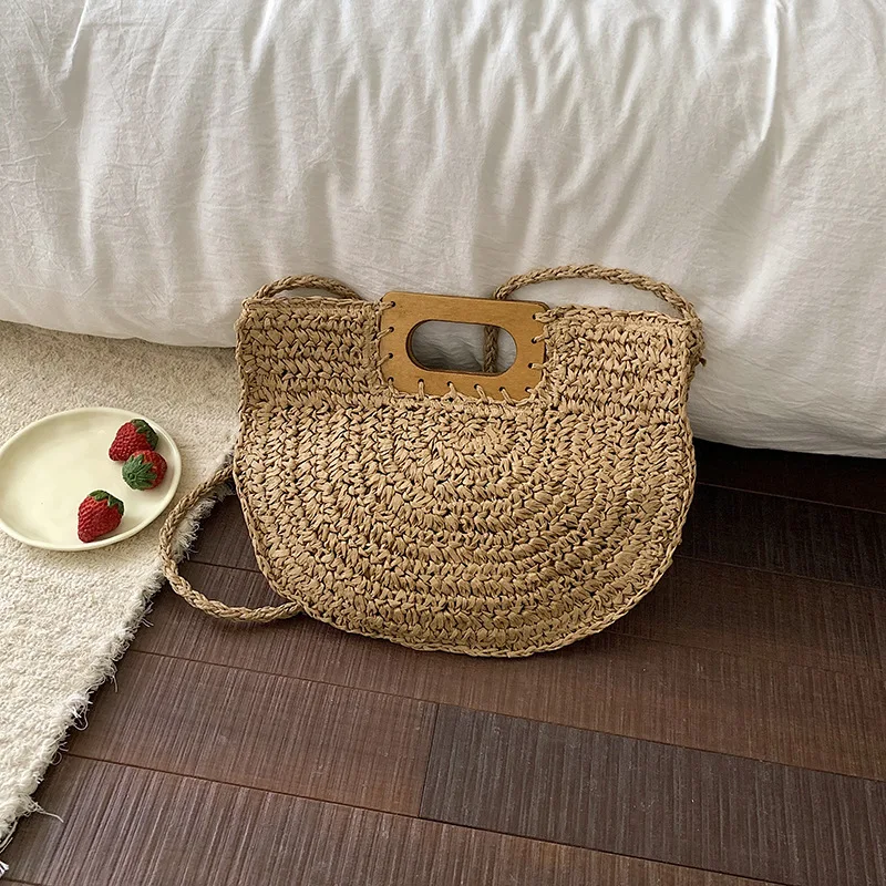 Summer Retro Straw Woven Shoulder Bags for Women Simple Large Capacity Ladies Messenger Bag Travel Vacation Girls Zipper Handbag
Summer Retro Straw Woven Shoulder Bags for Women Simple Large Capacity Ladies Messenger Bag Travel Vacation Girls Zipper Handbag