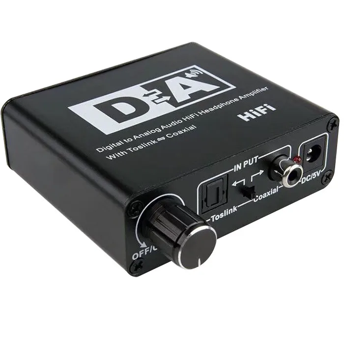 Digital analog audio converter headphone amplifier decoder is coaxial with Toslink.
Digital analog audio converter headphone amplifier decoder is coaxial with Toslink.