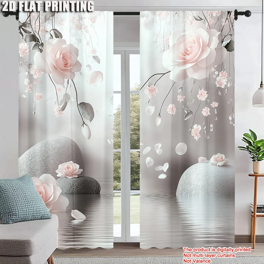 2Pcs Elegant Pink Flowers Printed Window Curtain Rod Holewindow Curtain Decorative Curtains For Living Room Office Home
2Pcs Elegant Pink Flowers Printed Window Curtain Rod Holewindow Curtain Decorative Curtains For Living Room Office Home