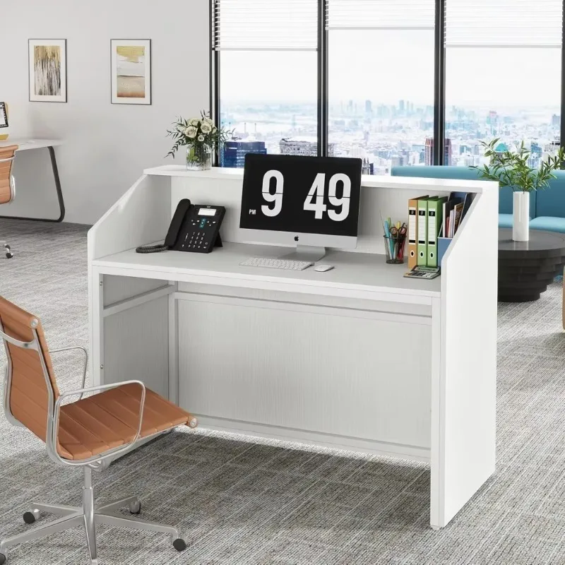 Reception Desk, 47-Inch Front Desk Reception Room Table with Counter, Retail Counter for Checkout, Welcome Desk
Reception Desk, 47-Inch Front Desk Reception Room Table with Counter, Retail Counter for Checkout, Welcome Desk