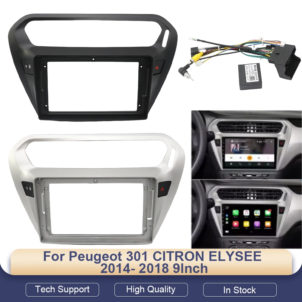 9 INCH Car Fascia Radio Android DVD Panel Dash Kit Install Adapter Console Frame Bezel for Peugeot 301 CITRON ELYSEE 2014- 2018
9 INCH Car Fascia Radio Android DVD Panel Dash Kit Install Adapter Console Frame Bezel for Peugeot 301 CITRON ELYSEE 2014- 2018