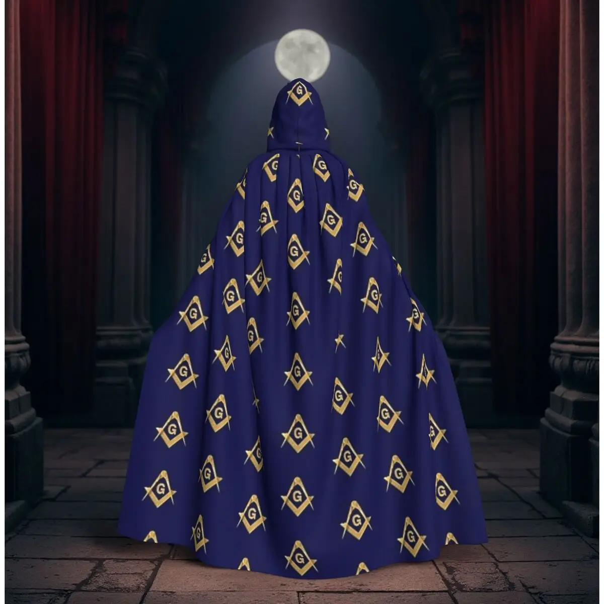 Freemason Pattern Gold Blue Square And Compass Masonic Long Hooded Cloak Witch Medieval Costume Cosplay Cape HalloweenParty
Freemason Pattern Gold Blue Square And Compass Masonic Long Hooded Cloak Witch Medieval Costume Cosplay Cape HalloweenParty