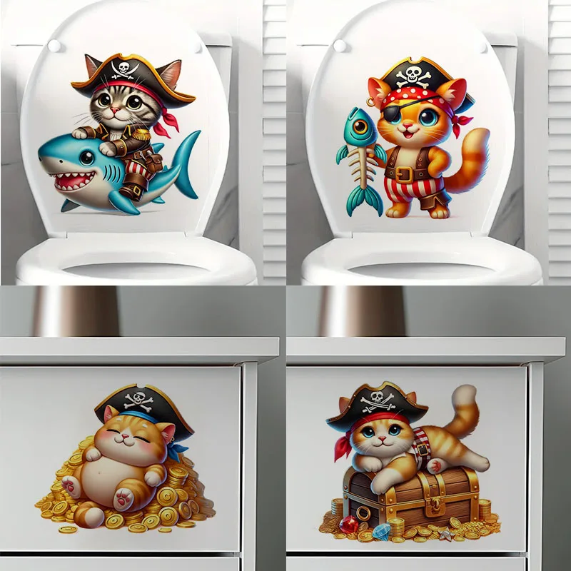 Cute Pirate Cat Toilet Stickers, Bright Wall for Home, Cabinet, Door,Refrigerator Decoration, Vinyl Car Decals, Art Wallpaper
Cute Pirate Cat Toilet Stickers, Bright Wall for Home, Cabinet, Door,Refrigerator Decoration, Vinyl Car Decals, Art Wallpaper