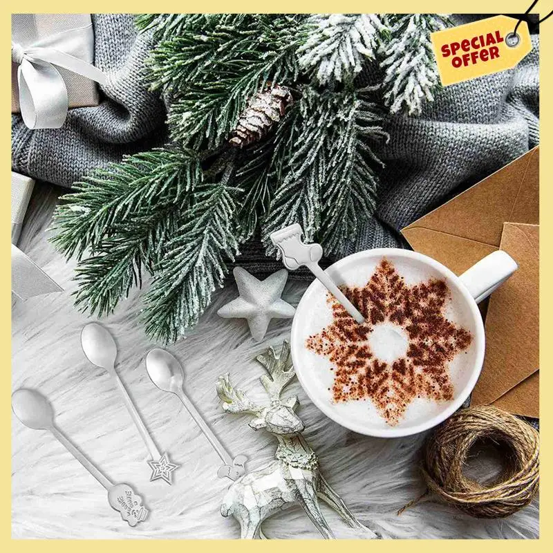 -BABQ 48Pcs Christmas Decorations For Home Stainless Xmas Coffee Spoons Dessert Spoon Tableware Kitchen New Year Gifts Silver
-BABQ 48Pcs Christmas Decorations For Home Stainless Xmas Coffee Spoons Dessert Spoon Tableware Kitchen New Year Gifts Silver