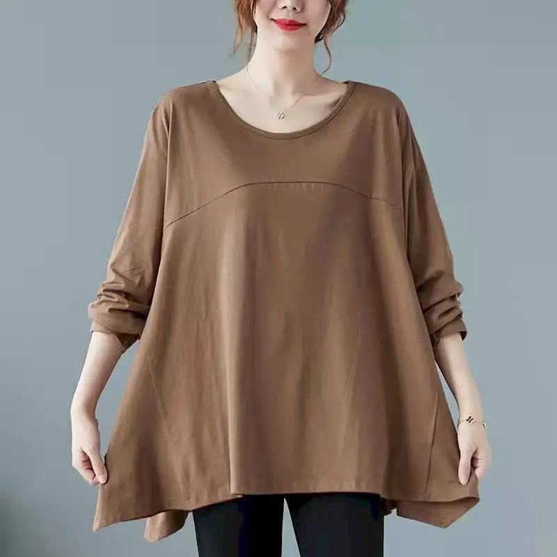 100% Cotton T Shirts Women Oversized Loose Pullover 2024 Spring Autumn Long Sleeve Solid Color Bottoming Tshirt Casual Thin Tops
100% Cotton T Shirts Women Oversized Loose Pullover 2024 Spring Autumn Long Sleeve Solid Color Bottoming Tshirt Casual Thin Tops