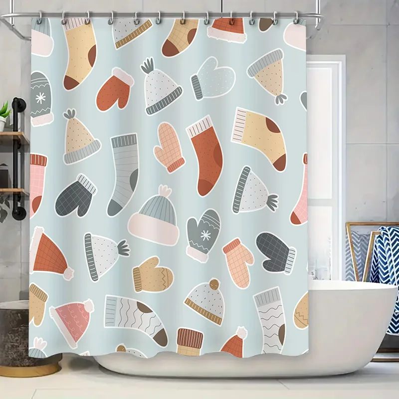 Winter Warm Winter Hats Shower Curtain Waterproof Bath Mat Decoration for Bathroom Christmas Decorations
Winter Warm Winter Hats Shower Curtain Waterproof Bath Mat Decoration for Bathroom Christmas Decorations