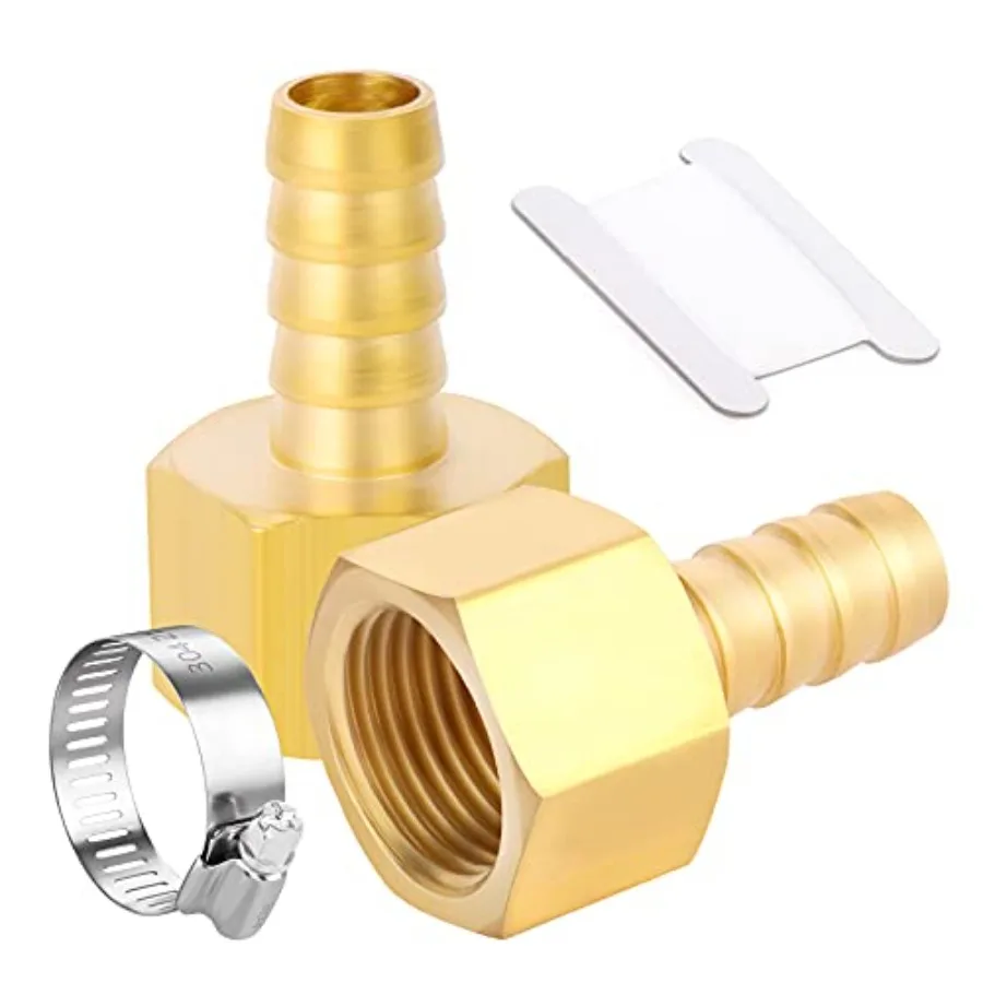 2 PCS Brass of Air Hose Fittings, Hose Fittings Hose with 2 PCS Hose Clamp
2 PCS Brass of Air Hose Fittings, Hose Fittings Hose with 2 PCS Hose Clamp