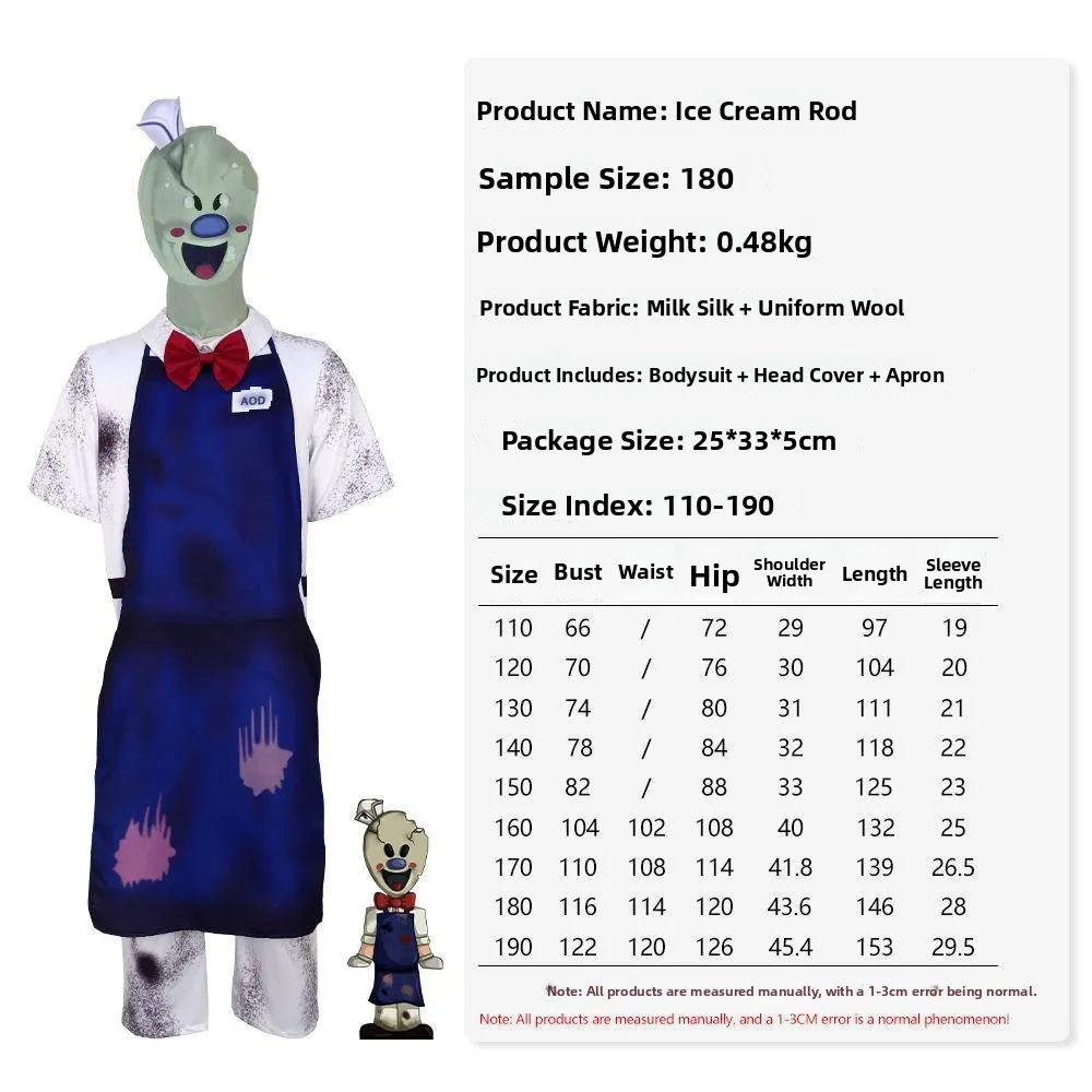 Halloween Horror Ice Cream Role-playing Onesie Stage Performance Costume Women's Traditional Clothing No Brand Registered Tra...
Halloween Horror Ice Cream Role-playing Onesie Stage Performance Costume Women's Traditional Clothing No Brand Registered Tra...