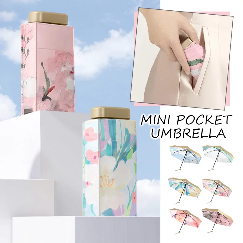 Mini Pocket Rain Umbrellas Oil Painting Printed Umbrella Travel Sun Umbrella Lightweight Windproof Portable 6-Folding Parasol
Mini Pocket Rain Umbrellas Oil Painting Printed Umbrella Travel Sun Umbrella Lightweight Windproof Portable 6-Folding Parasol