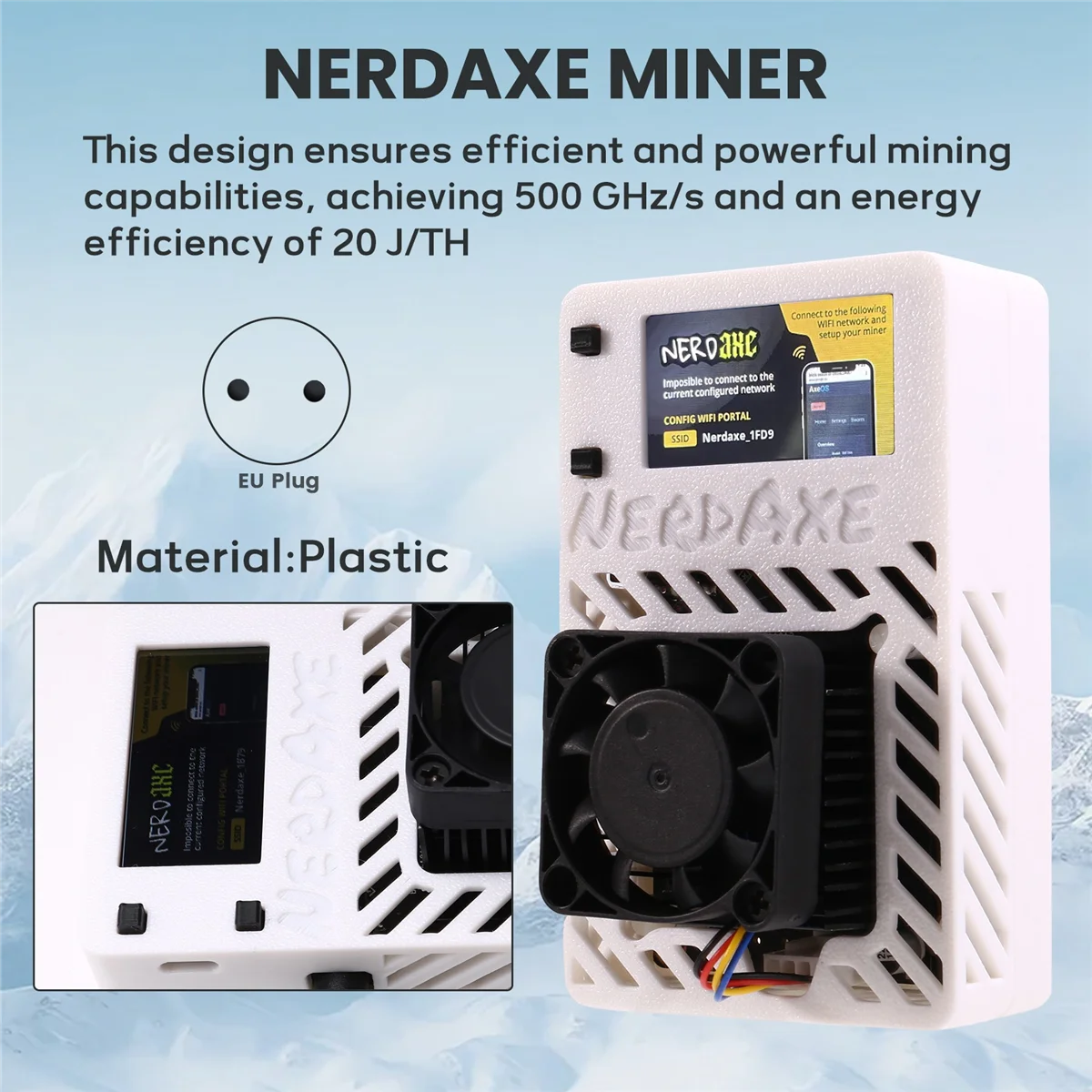 Look here!!NerdAxe Bitaxe Miner BM1366 ASIC Chip 500Gh/S NerdMiner Lottery Mining Miner Solo Lottery BTC Miner EU PLUG
Look here!!NerdAxe Bitaxe Miner BM1366 ASIC Chip 500Gh/S NerdMiner Lottery Mining Miner Solo Lottery BTC Miner EU PLUG