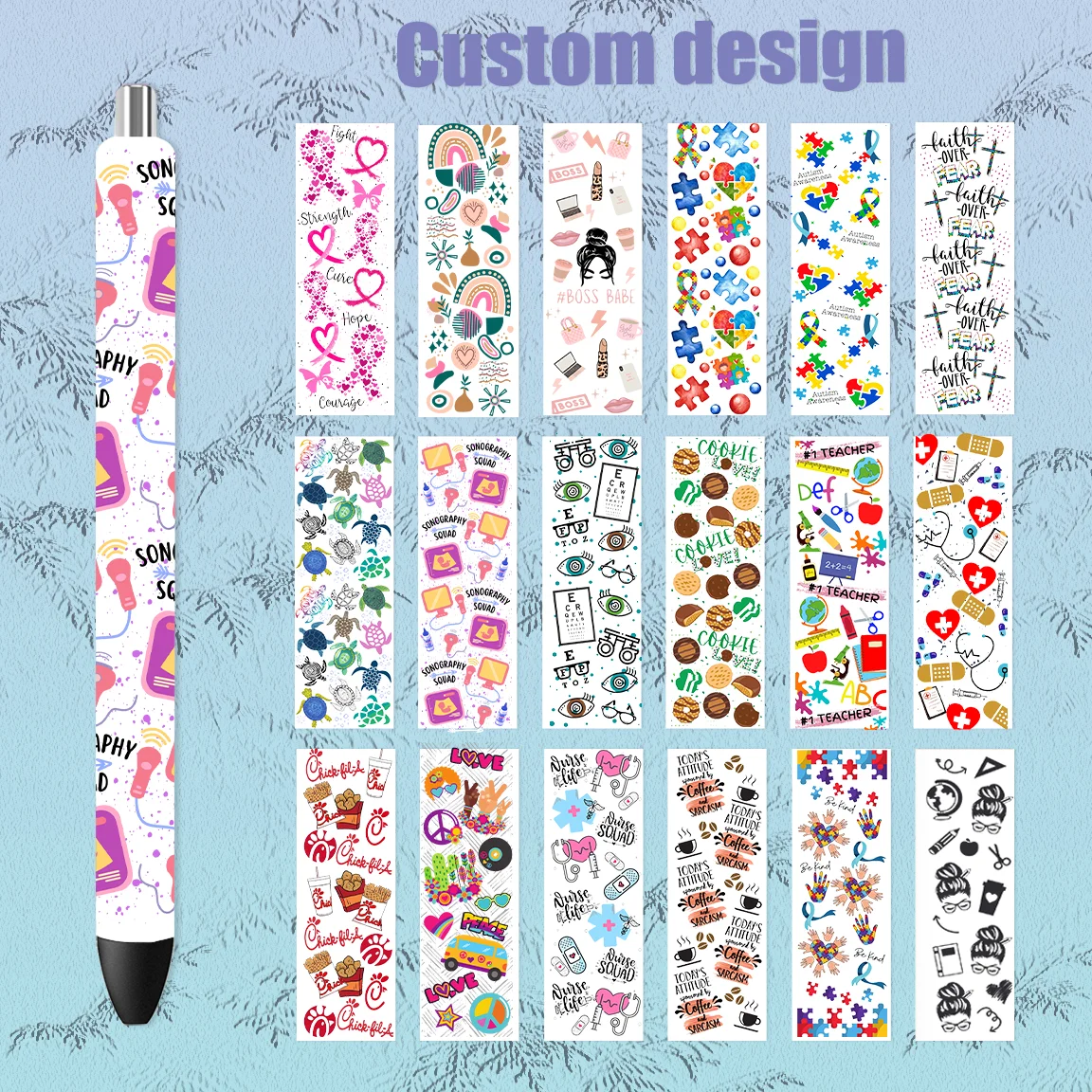 5pcs Epoxy Pen Wrapping Stickers Wraps Decals Waterproof Transfer Stickers For Craft Pen Gift Students School Classroom
5pcs Epoxy Pen Wrapping Stickers Wraps Decals Waterproof Transfer Stickers For Craft Pen Gift Students School Classroom