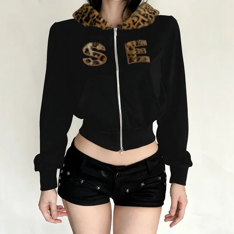 Y2k Hip Hop Fashion Zip Casual Streetwear Punk Clothes American Sweet Cool High Street Spliced Vintage Fur Leopard Hooded Coats
Y2k Hip Hop Fashion Zip Casual Streetwear Punk Clothes American Sweet Cool High Street Spliced Vintage Fur Leopard Hooded Coats