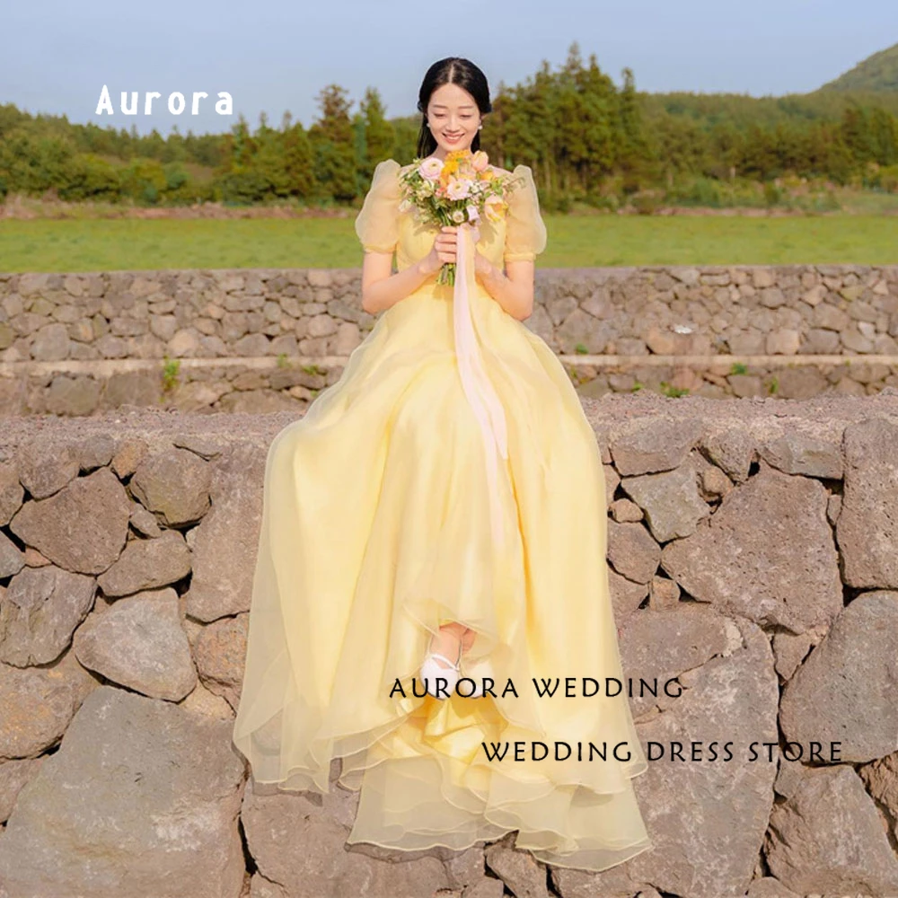 Yellow Organza Korea Wedding Party Dresses Square Collar A Line Puff Short Sleeveless String Evening Dress Photo Shoot
Yellow Organza Korea Wedding Party Dresses Square Collar A Line Puff Short Sleeveless String Evening Dress Photo Shoot