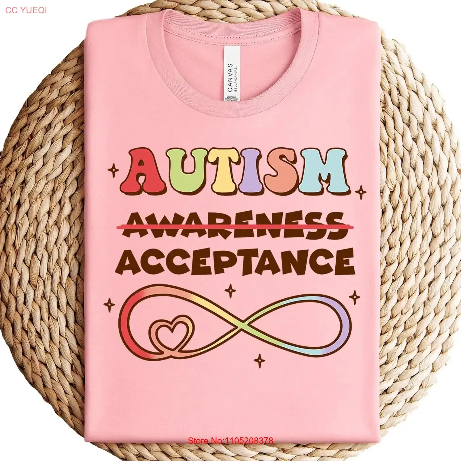 Autism Acceptance T Shirt Awareness Rainbow Infinity Heart vintage Washed Versatile Slightly designer clothes Unisex Casual
Autism Acceptance T Shirt Awareness Rainbow Infinity Heart vintage Washed Versatile Slightly designer clothes Unisex Casual