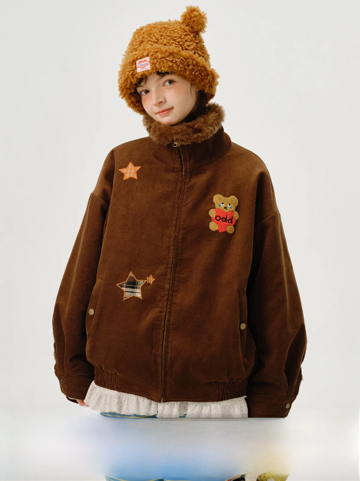 Women's Faux Fur Collar Corduroy Patchwork Embroidered Plu Jaet Outerwear Odder Winter New Sle Warm Versatile Top
Women's Faux Fur Collar Corduroy Patchwork Embroidered Plu Jaet Outerwear Odder Winter New Sle Warm Versatile Top