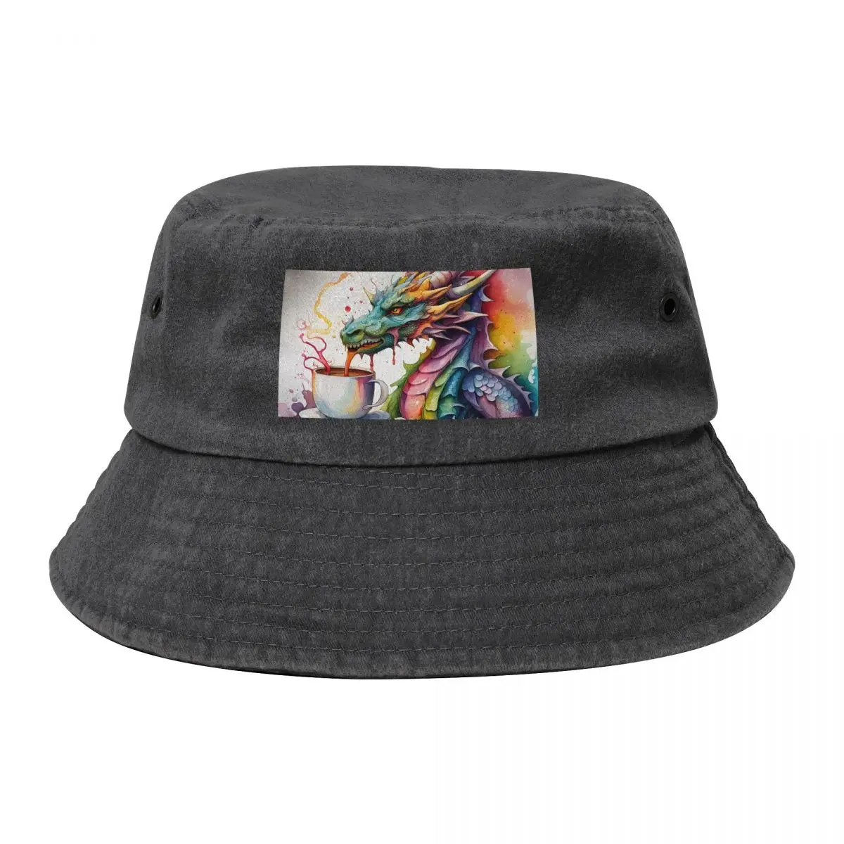 Watercolor Dragon with his Morning Coffee Bucket Hat Icon luxury caps Military Cap Man Female Men's
Watercolor Dragon with his Morning Coffee Bucket Hat Icon luxury caps Military Cap Man Female Men's