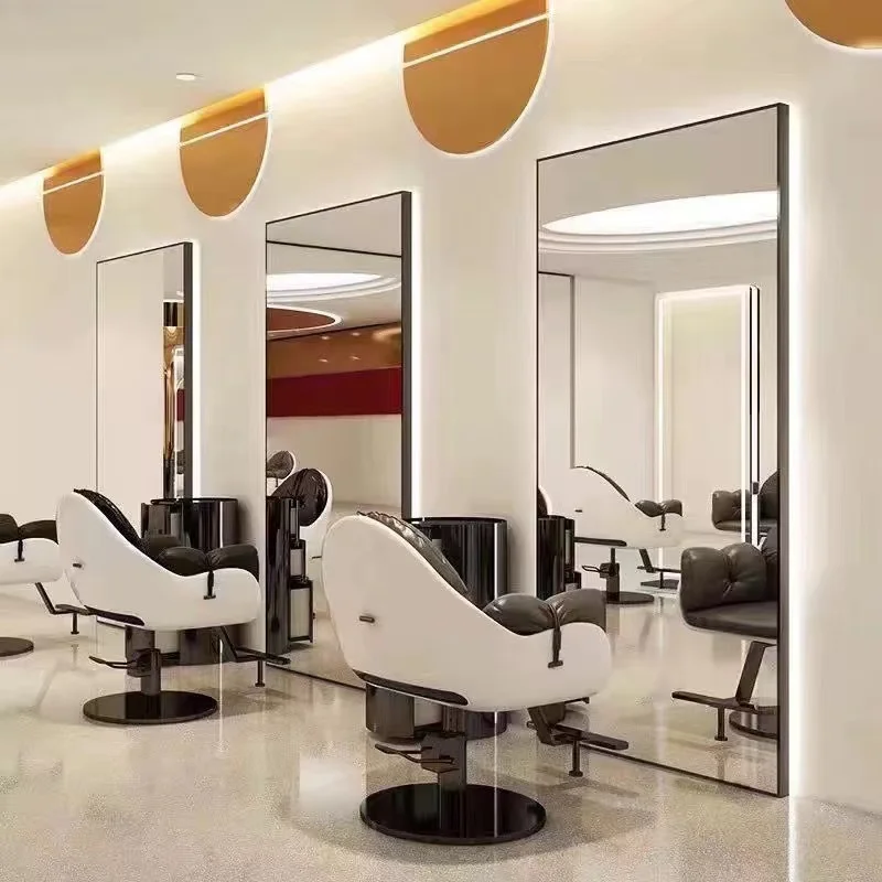 Special barber mirror table for hair salon with lamp, hair cutting mirror, wall-mounted floor-to-ceiling barber shop mirror
Special barber mirror table for hair salon with lamp, hair cutting mirror, wall-mounted floor-to-ceiling barber shop mirror