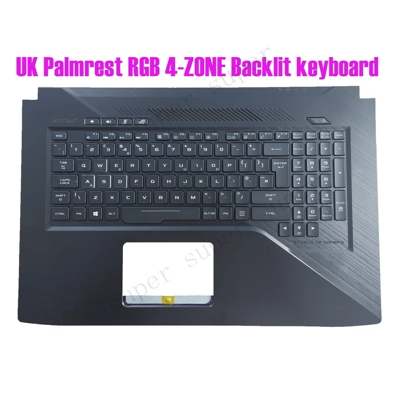 SSS+ UK Palmrest RGB 4-ZONE Backlit keyboard for ASUS ROG GL703GE 90NR00D2-R30UK0
SSS+ UK Palmrest RGB 4-ZONE Backlit keyboard for ASUS ROG GL703GE 90NR00D2-R30UK0