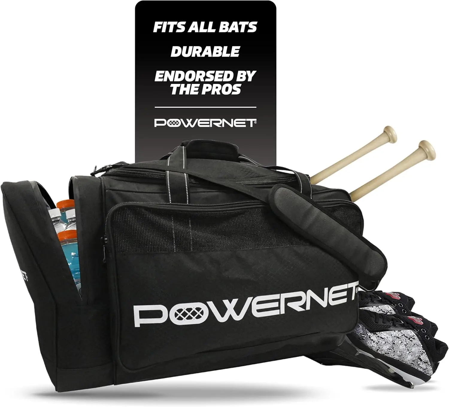 Baseball Gear Duffle Bag with Bat Sleeves & Padded Strap for Softball, Travel, Gym
Baseball Gear Duffle Bag with Bat Sleeves & Padded Strap for Softball, Travel, Gym