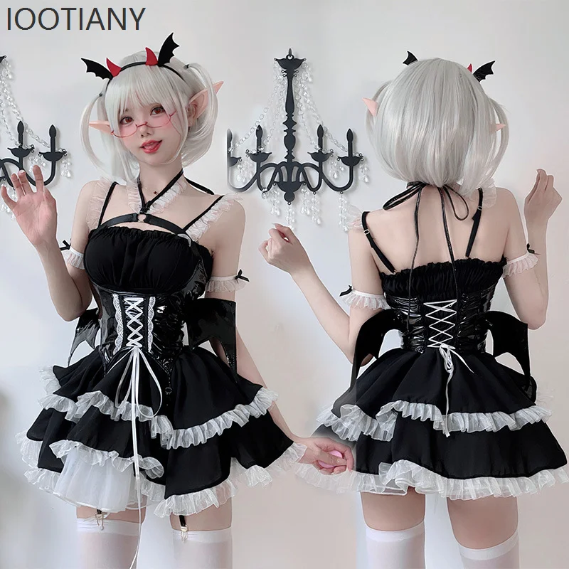Halloween Japanese Sexy Naughty Devil Maid Black Dress Sweet And Spicy Witch Holiday Party Night Elf Vampire Bat Cosplay Costume
Halloween Japanese Sexy Naughty Devil Maid Black Dress Sweet And Spicy Witch Holiday Party Night Elf Vampire Bat Cosplay Costume