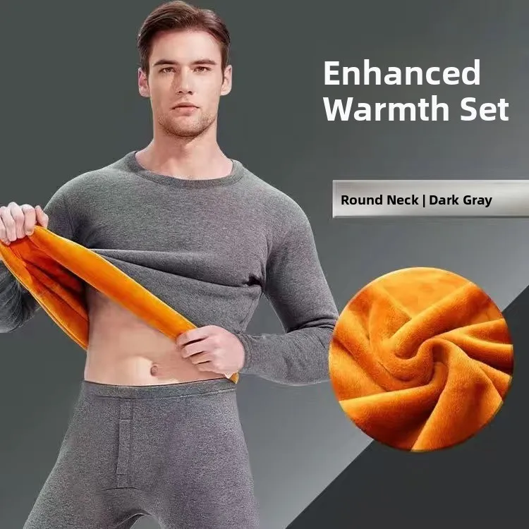 Men's Winter Thermal Underwear Set Fleece Lined Thickened Warm Base Layer Pants Long Sleeve round Neck Color Home Wear
Men's Winter Thermal Underwear Set Fleece Lined Thickened Warm Base Layer Pants Long Sleeve round Neck Color Home Wear