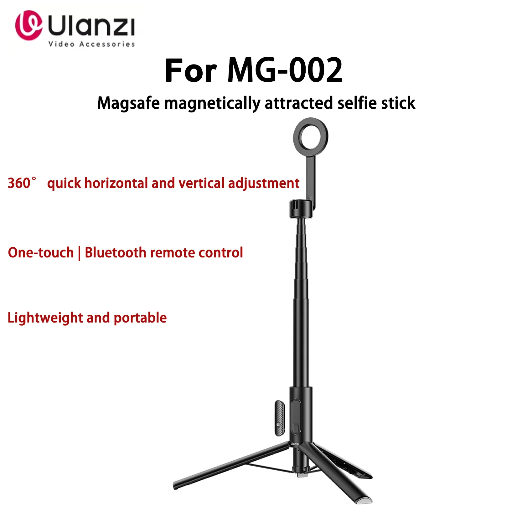 Original Ulanzi MG 002 Mobile Phone Magnetic Suction Floor Selfie Stick Bluetooth Remote Control Bracket For Iphone
Original Ulanzi MG 002 Mobile Phone Magnetic Suction Floor Selfie Stick Bluetooth Remote Control Bracket For Iphone