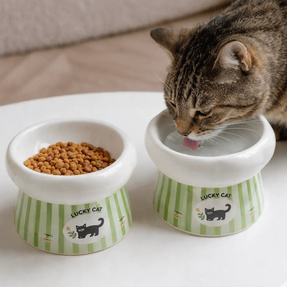 High Foot Ceramic Cat Bowl Anti-Slip Base Wide Mouth Dog Food Feeder Prevents Spills Anti-Rollover Elevated Feeding Bowl
High Foot Ceramic Cat Bowl Anti-Slip Base Wide Mouth Dog Food Feeder Prevents Spills Anti-Rollover Elevated Feeding Bowl