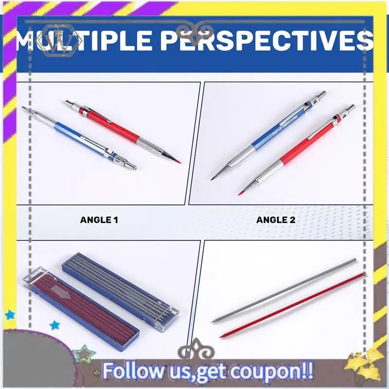 New 2 Pcs Streak Welders Pencil With 24 Pcs 2Mm Refills Mechanical Pencil With Built In Sharpener Carpenter Pencils
New 2 Pcs Streak Welders Pencil With 24 Pcs 2Mm Refills Mechanical Pencil With Built In Sharpener Carpenter Pencils