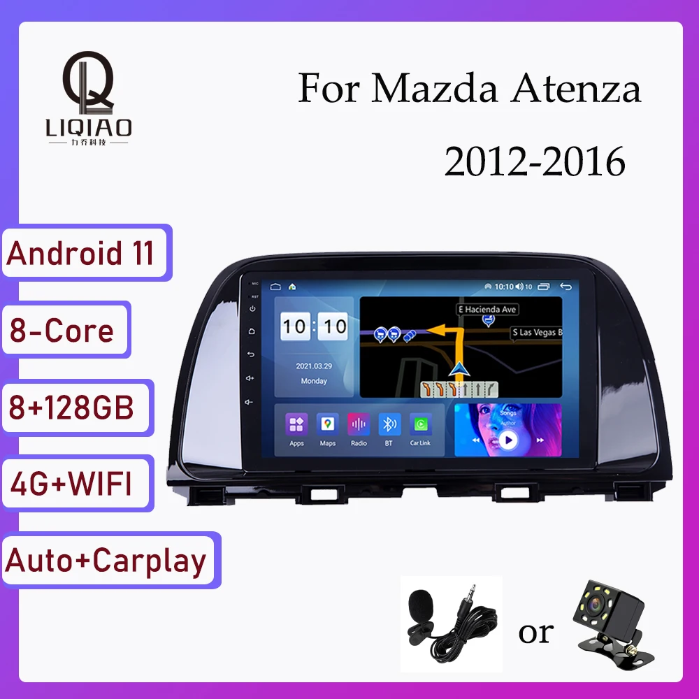 For Mazda 6 GJ Atenza 2012-2016 Car Radio Multimedia Video Player Android 11 FM AM Tape Recorder Bulit-in Carplay Blduetooth DVD
For Mazda 6 GJ Atenza 2012-2016 Car Radio Multimedia Video Player Android 11 FM AM Tape Recorder Bulit-in Carplay Blduetooth DVD