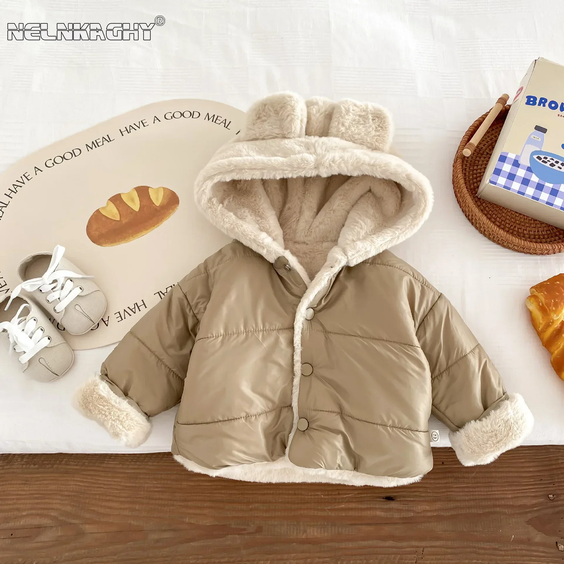 Cute Children's Winter Jacket Fur Lining, 0-5 Years Old, Girls Boys Hoodies Coats, Korean Style, Kids Baby Thick Warm Outwear
Cute Children's Winter Jacket Fur Lining, 0-5 Years Old, Girls Boys Hoodies Coats, Korean Style, Kids Baby Thick Warm Outwear