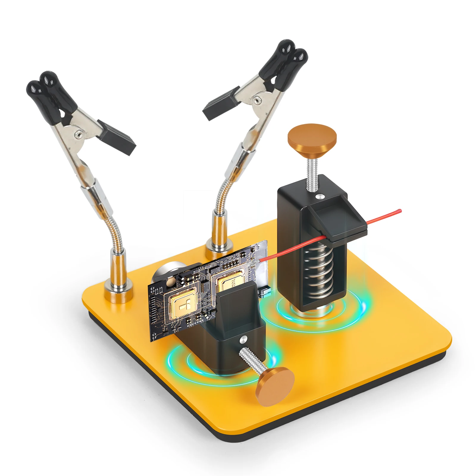 NEWACALOXSoldering Helping Hands Third Hand Tool with Magnetic Base Adjustable Metal Circuit Board Holder for PCB Welding Repair
NEWACALOXSoldering Helping Hands Third Hand Tool with Magnetic Base Adjustable Metal Circuit Board Holder for PCB Welding Repair