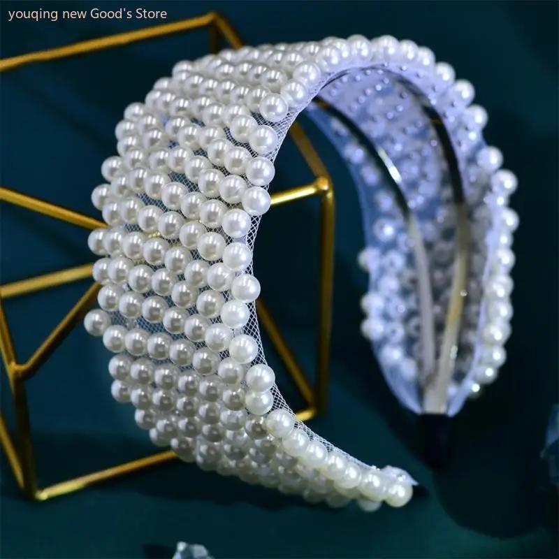49ME Stylish Pearls Hair Hoop Bridal Hair Hoop Delicate Pearls Headbands for Bridesmaid or Evening Event
49ME Stylish Pearls Hair Hoop Bridal Hair Hoop Delicate Pearls Headbands for Bridesmaid or Evening Event