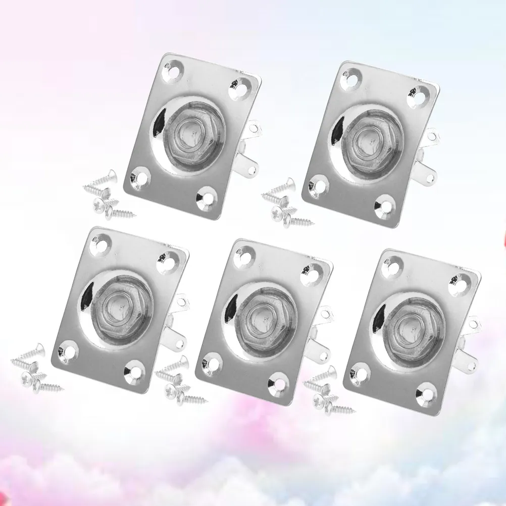 5Pcs Guitar Jack Plate Silver Square Indented Pickup Jack Output Socket Replacement Parts for Electric Guitar Repair Upgrade
5Pcs Guitar Jack Plate Silver Square Indented Pickup Jack Output Socket Replacement Parts for Electric Guitar Repair Upgrade