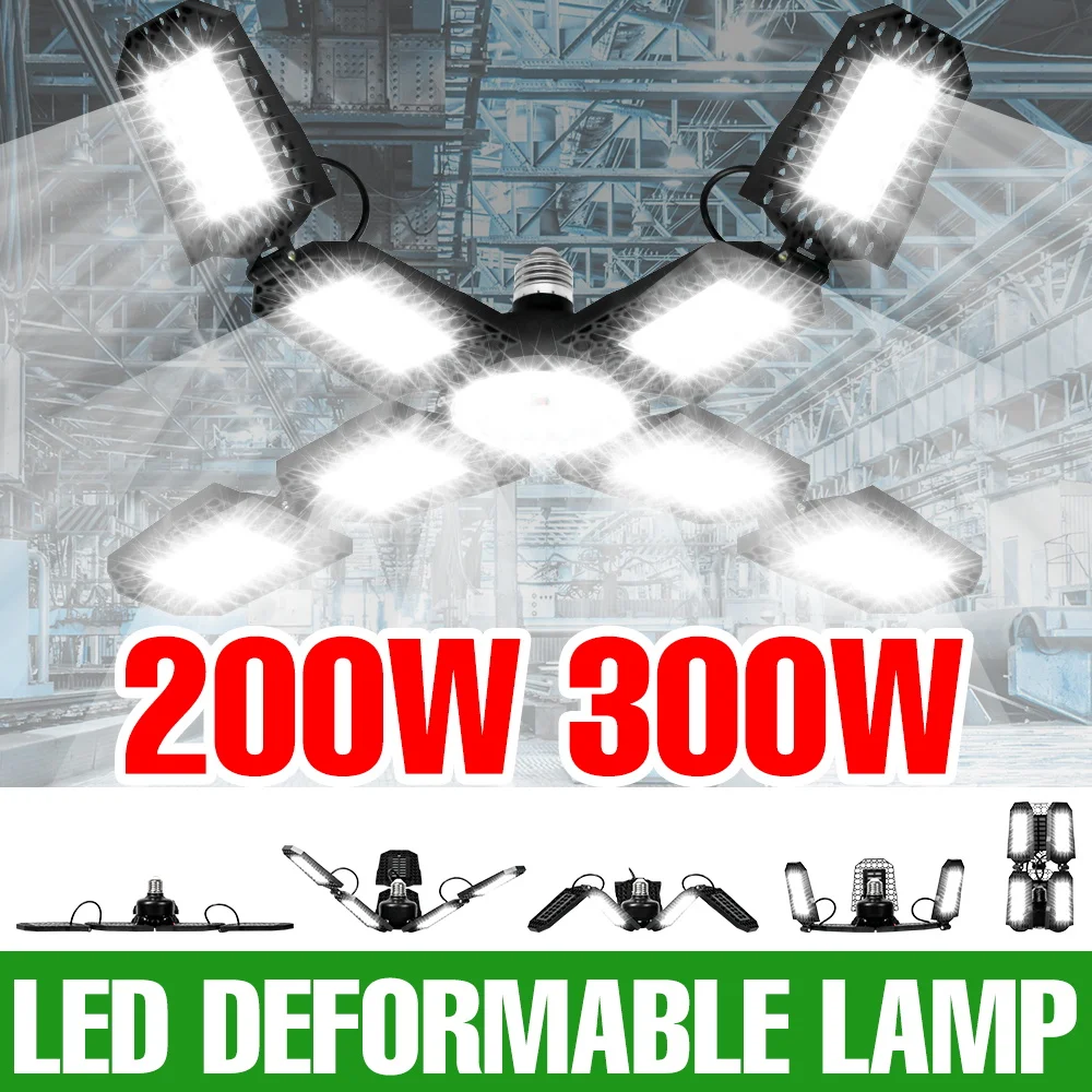 300W LED Workshop Bulb E27/E26 Garage Lamp 220V Spotlights Deformable Folding Ceiling Light 110V Gymnasium Parking Lot Lighting
300W LED Workshop Bulb E27/E26 Garage Lamp 220V Spotlights Deformable Folding Ceiling Light 110V Gymnasium Parking Lot Lighting