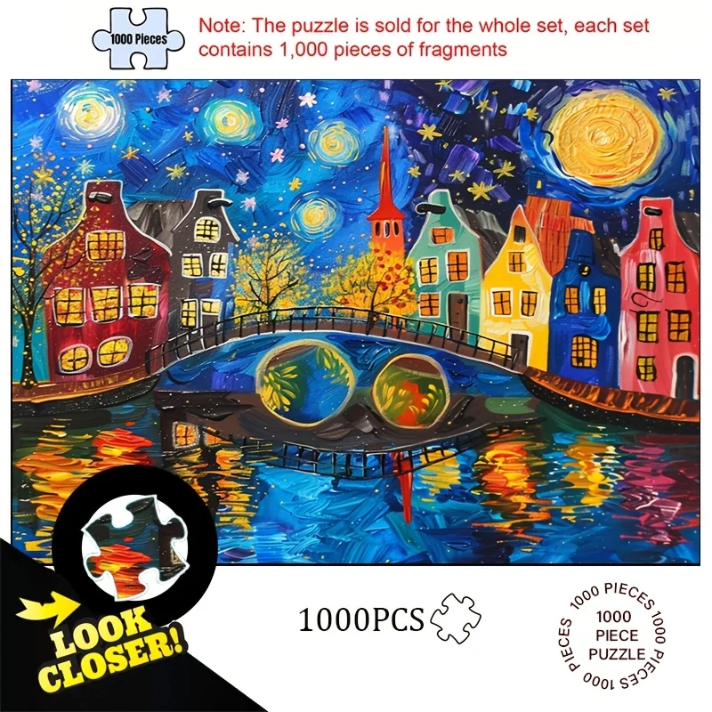 1 Set of 1000 Creative Adult Puzzles DIY Puzzles High Quality Family Challenge Puzzles Suitable for Birthday Christmas Gifts
1 Set of 1000 Creative Adult Puzzles DIY Puzzles High Quality Family Challenge Puzzles Suitable for Birthday Christmas Gifts