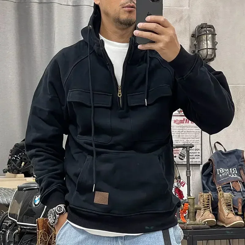 Sweatshirt For Men Black Half Zip Hoodies New Rock Male Hooded Clothes Simple Y2k Vintage Stylish Offers Low Price Overfit
Sweatshirt For Men Black Half Zip Hoodies New Rock Male Hooded Clothes Simple Y2k Vintage Stylish Offers Low Price Overfit